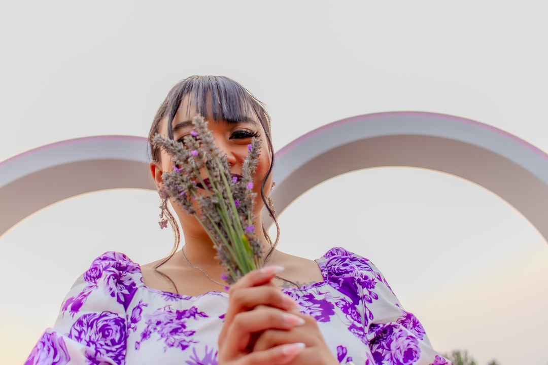 Photo purple dress